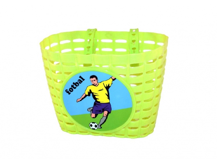 Košík přední plastový Fotbal zelený  - Košík přední plastový Fotbal zelený
