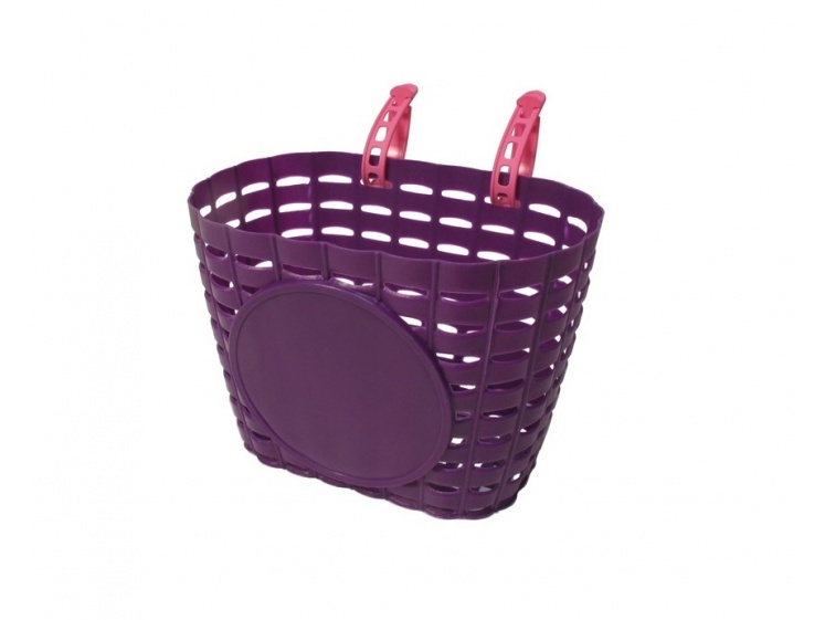 Košík přední plastový jednobarevný fialový  - Košík přední plastový jednobarevný fialový
