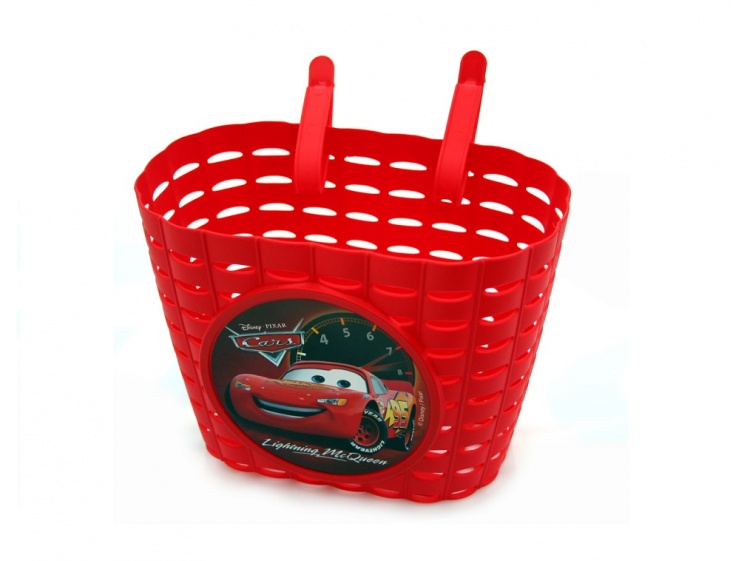 Košík přední plastový Cars červený  - Košík přední plastový Cars červený