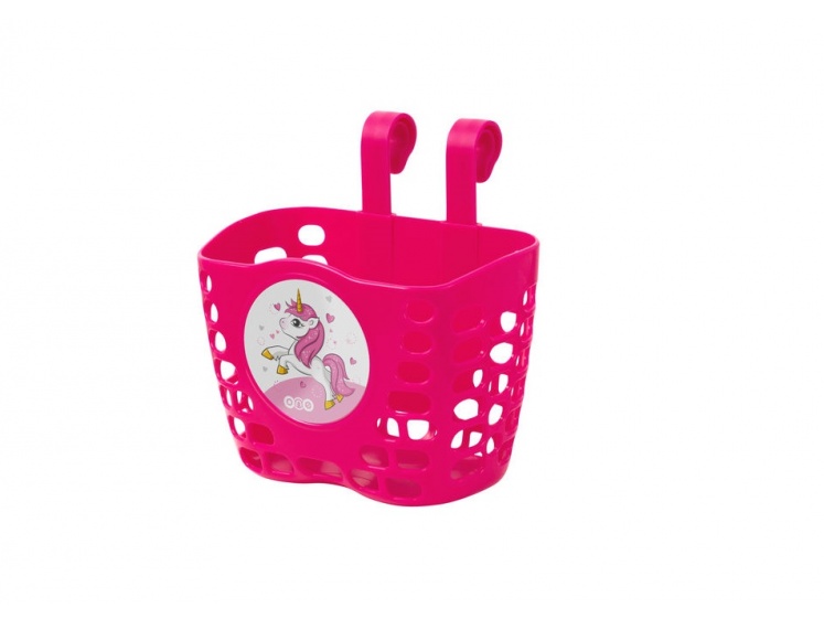 One košík přední plastový Happy růžový  - One košík přední plastový Happy růžový
