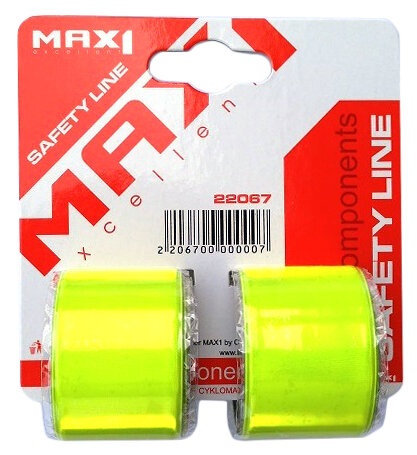 MAX 1 páska reflexní svinovací 39cm 2 kusy na kartě žlutá  - MAX1 páska reflexní svinovací 39cm 2 kusy na kartě