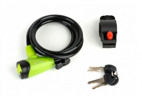 zámek ASL-41 černá/zelená 1500mm klíč 