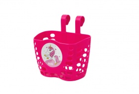 košík přední plastový Happy růžový 